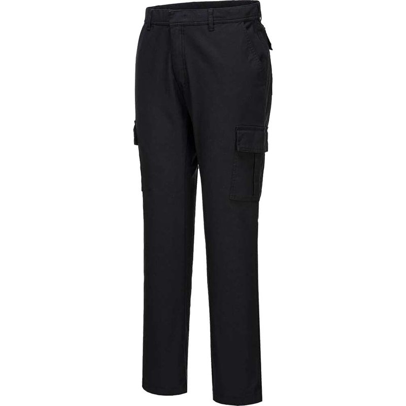 Portwest Stretch Slim Combat Trousers Black 44" 31"