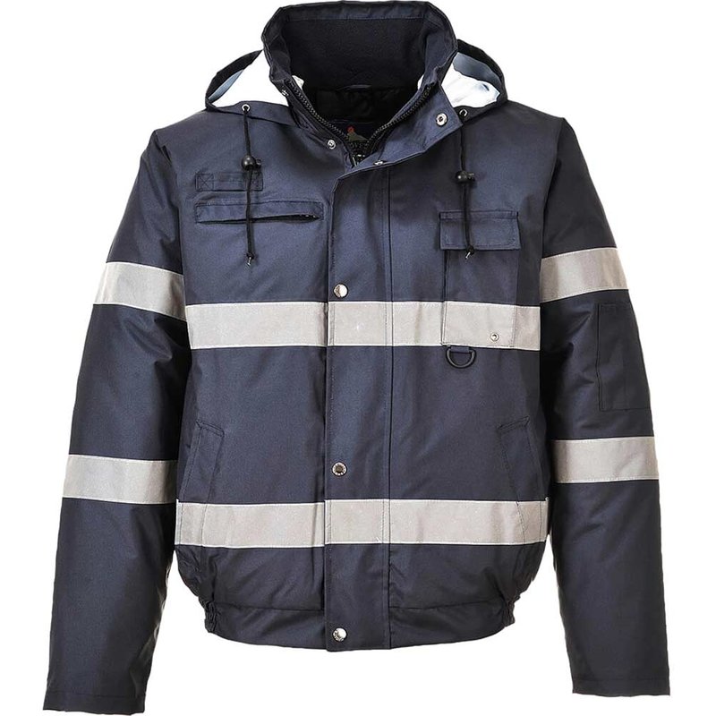 Oxford Weave 300D Class 3 Iona Lite Bomber Jacket Navy 2XL