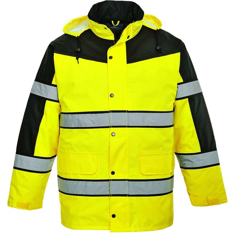 Oxford Weave 300D Class 3 Two Tone Hi Vis Jacket Yellow S