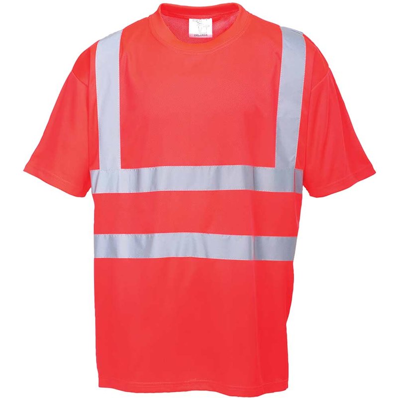 Portwest Hi Vis Short Sleeve T Shirt Red 2XL