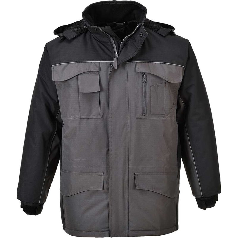 Portwest Ripstop Parka Black / Grey 3XL