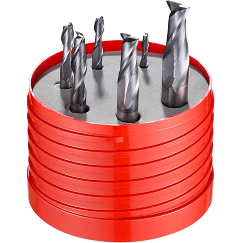 Dormer 6 Piece S922 Solid Carbide TiALN Mc-X Flatted Shank 2 Flute Slot Drill Set