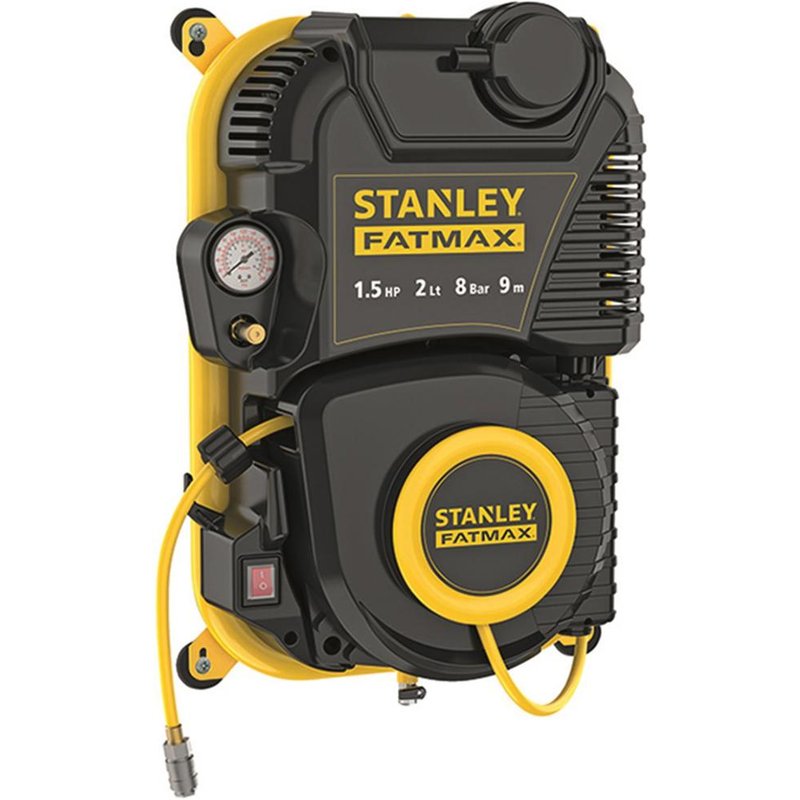 Stanley® Air Compressors FMXCMD152WE FatMax® Wall Mounted Air Hose 1.5 HP 8 Bar 9m FMXCMD152WE