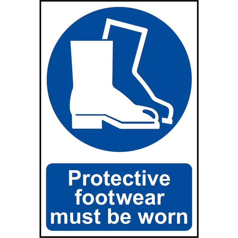 Scan Protective Footwear Must Be Worn - PVC Sign 200 x 300mm 0016