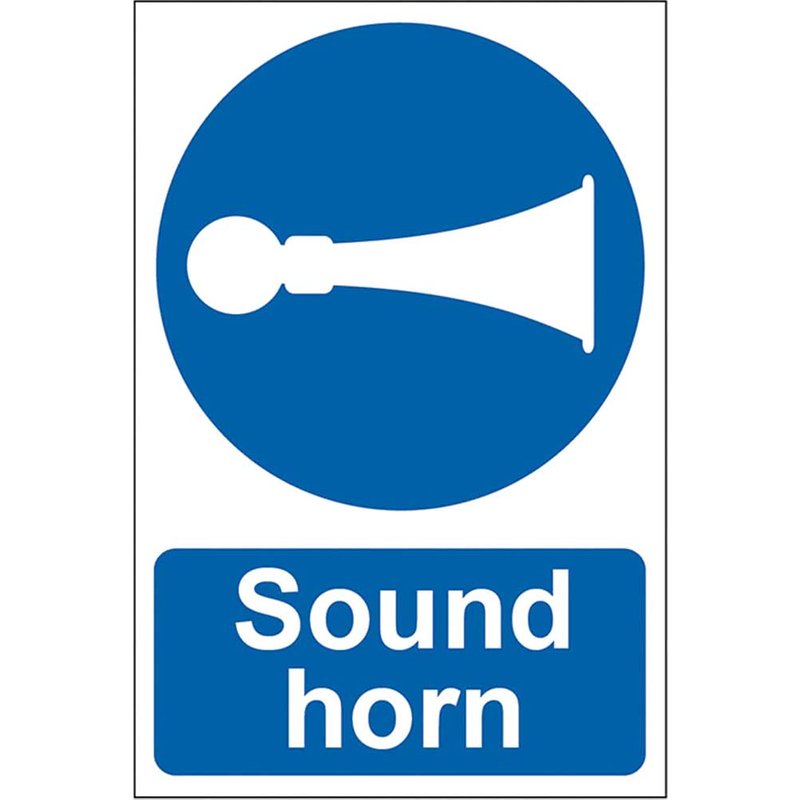 Scan Sound Horn PVC Sign 200mm 300mm Standard