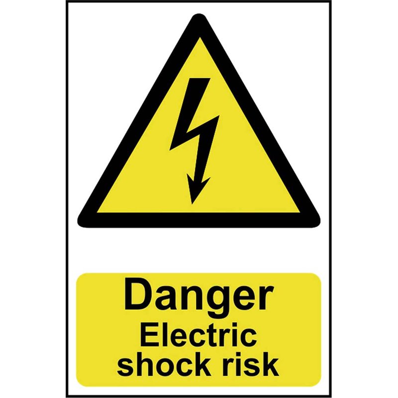 Scan Danger Electric Shock Risk - PVC Sign 200 x 300mm 0750