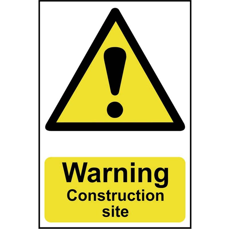 Scan Warning Construction Site - PVC Sign 200 x 300mm 0958