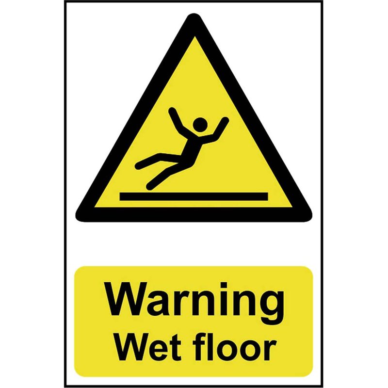 Scan Warning Wet Floor - PVC Sign 200 x 300mm 1107