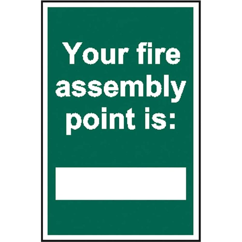 Scan Your Fire Assembly Point Is PVC Sign 200mm 300mm Standard