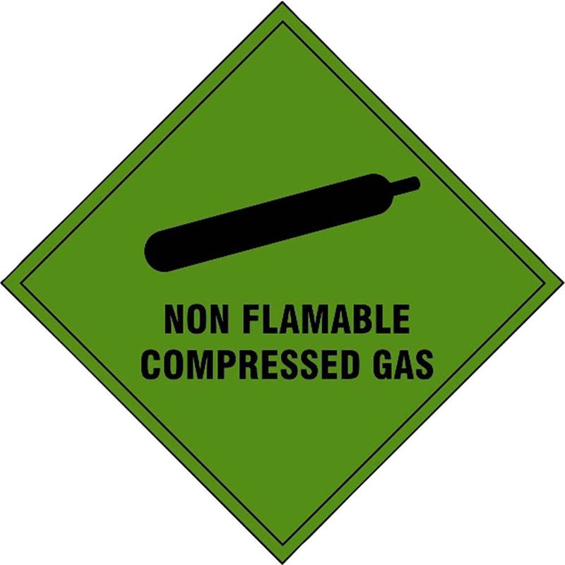 Scan Non Flammable Compressed Gas - Self Adhesive Vinyl Sign 100 x 100mm 1870S