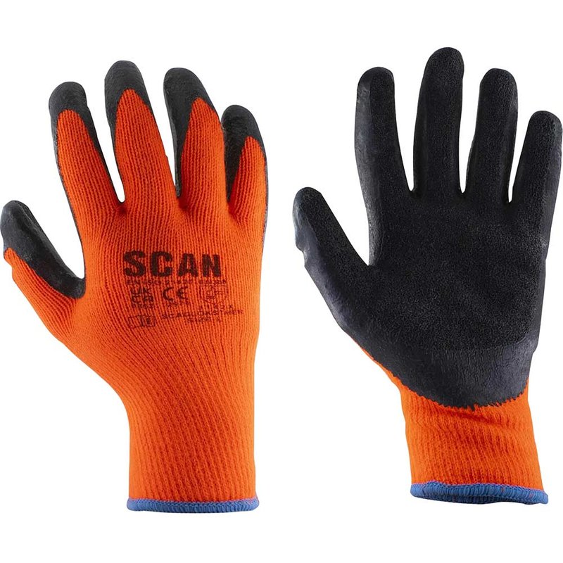 Scan Thermal Latex Coated Gloves - XXL (Size 11)