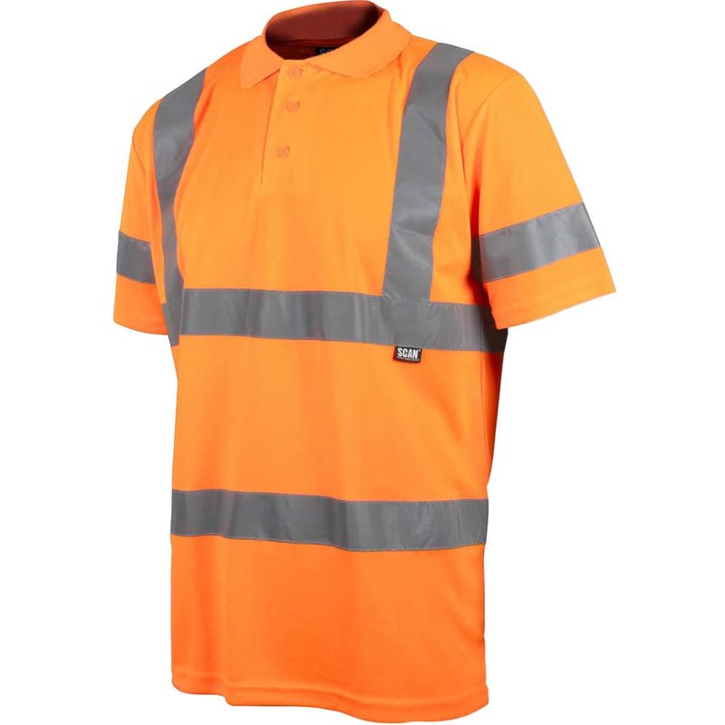 Scan Hi-Vis Orange Polo Shirt - XXL (50in) SFTE04-O