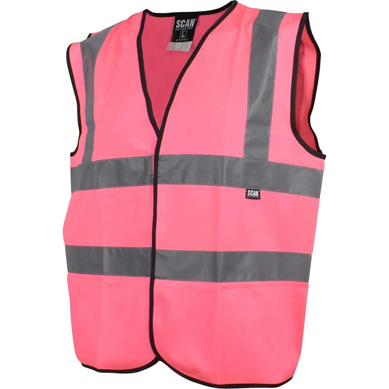Scan Hi-Vis Pink Waistcoat - L (44in) UC801-P