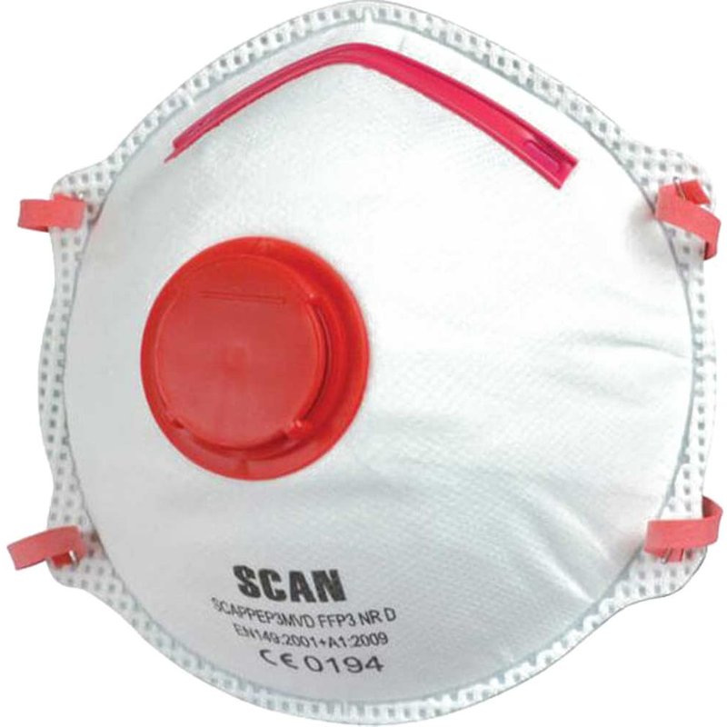 Scan Moulded Disposable Valved Masks FFP3 (Pack 2) DTC3C-FD-2