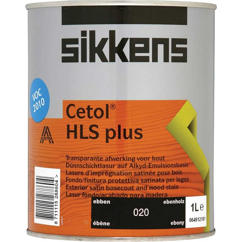 Sikkens Cetol HLS Plus Translucent Woodstain Ebony 1 litre 5085945