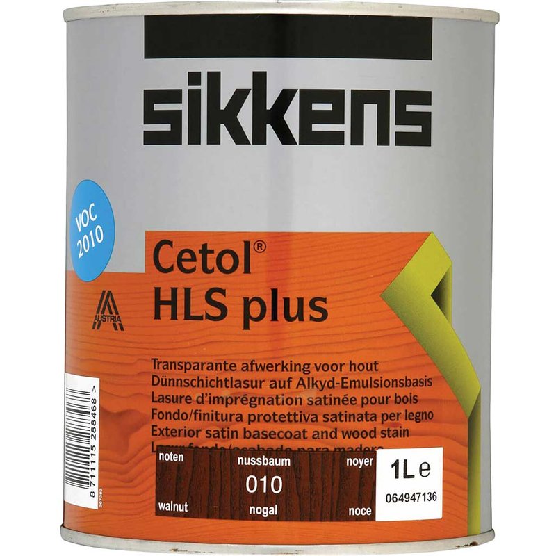 Sikkens Cetol HLS Plus Translucent Woodstain Walnut 1 litre 5085929