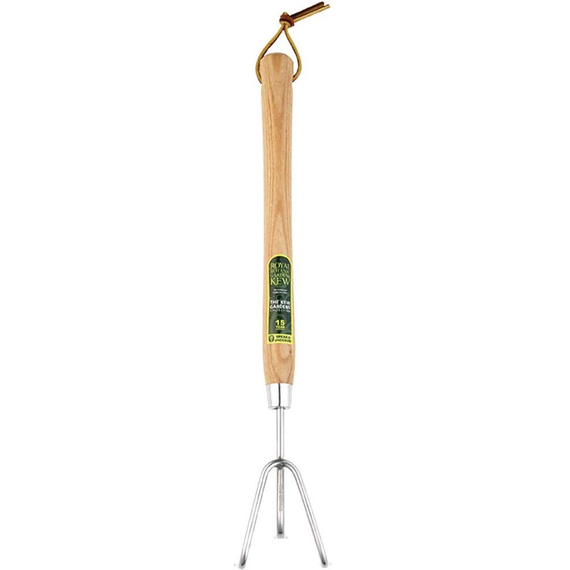 Kew Gardens Stainless Steel 3 Prong Cultivator