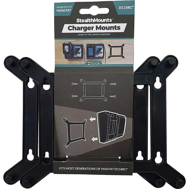 Stealth Mounts Charger Mount for Makita DC18RC Charger Black
