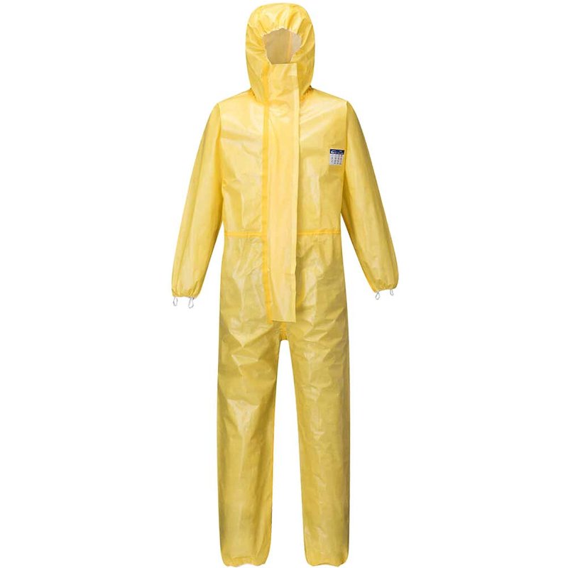 BizTex Microporous Type 3/4/5/6 Coverall Yellow XL 31"