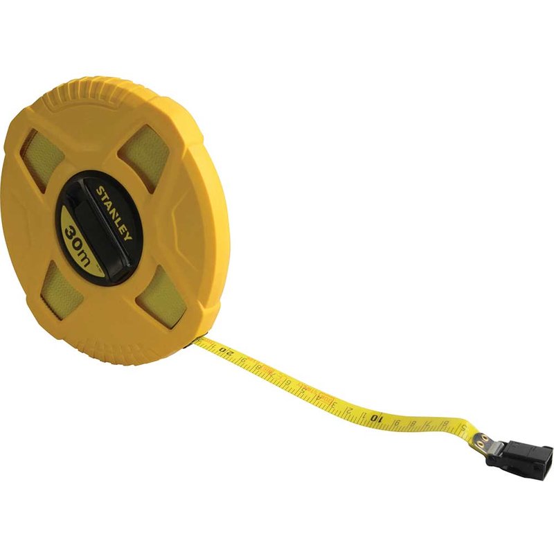 STANLEY® Hand Tools Closed Case Fibreglass Long Tape 30m (Width 13mm) 0-34-297