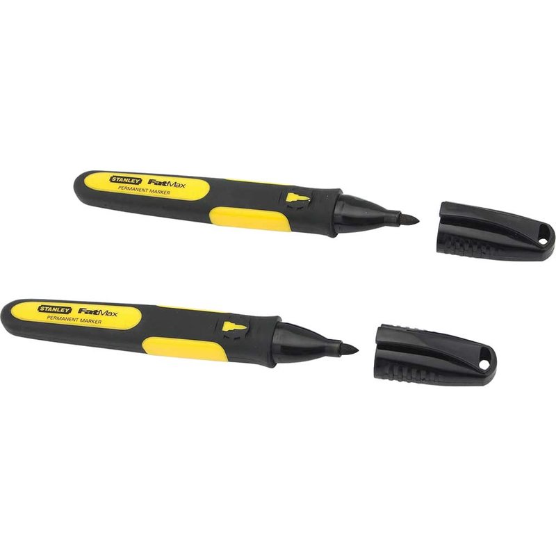 STANLEY® Hand Tools Fine Tip Marker Black (Pack 2) 0-47-312