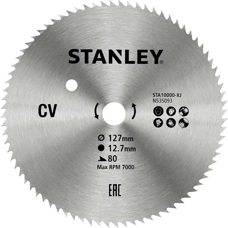 Stanley CV Cross Cutting Circular Saw Blade 127mm 80T 12.7mm