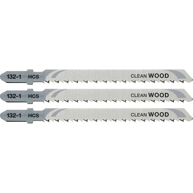 Stanley Clean Cutting T Shank Jigsaw Blades for Laminate Pack of 3