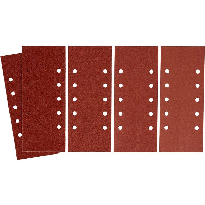 Stanley Punched 1/2 Sanding Sheets 115mm x 280mm Assorted Pack of 5