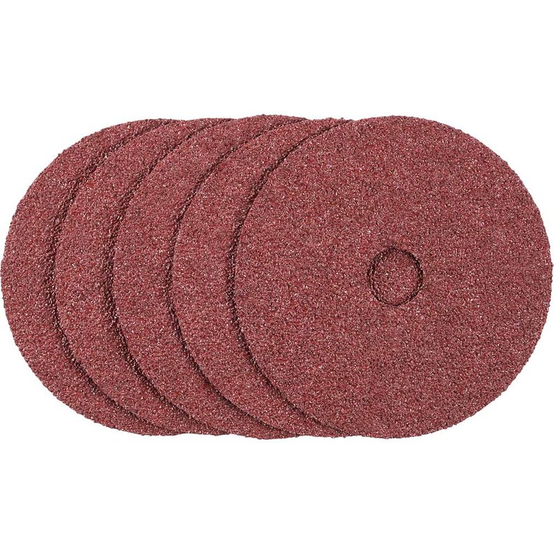 Stanley Fibre Sanding Discs for 125mm Angle Grinders 125mm 24g Pack of 5