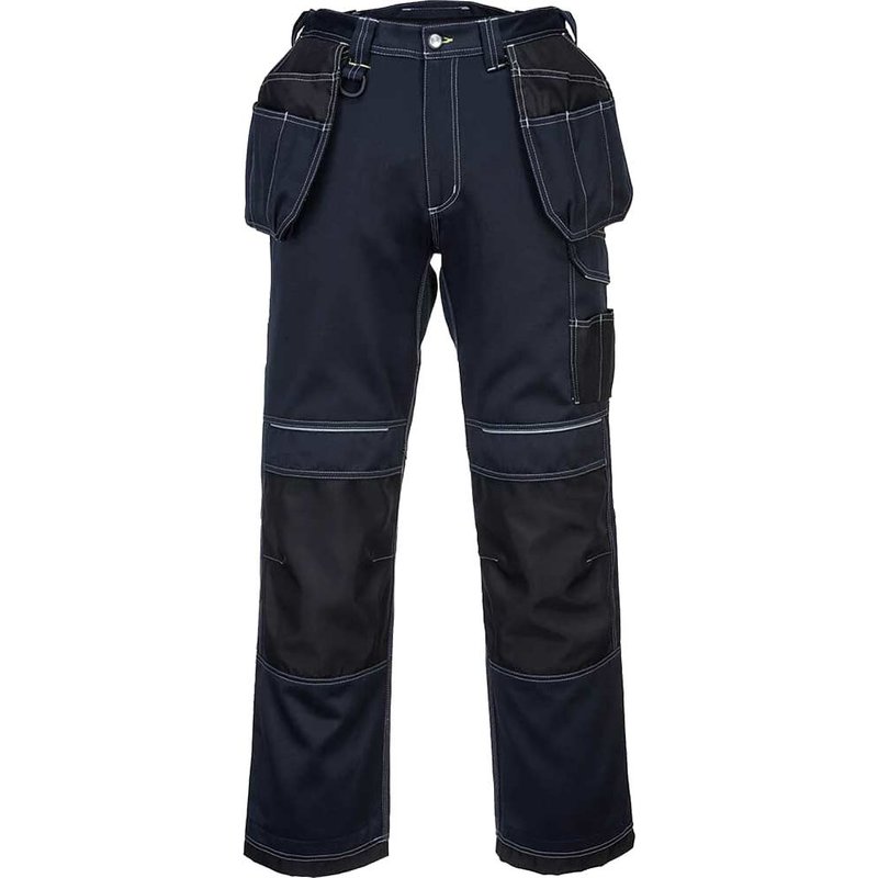 Portwest PW3 Mens Holster Work Trousers Navy / Black 32" 31"