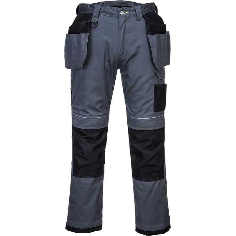 Portwest PW3 Mens Holster Work Trousers Grey / Black 38" 29"