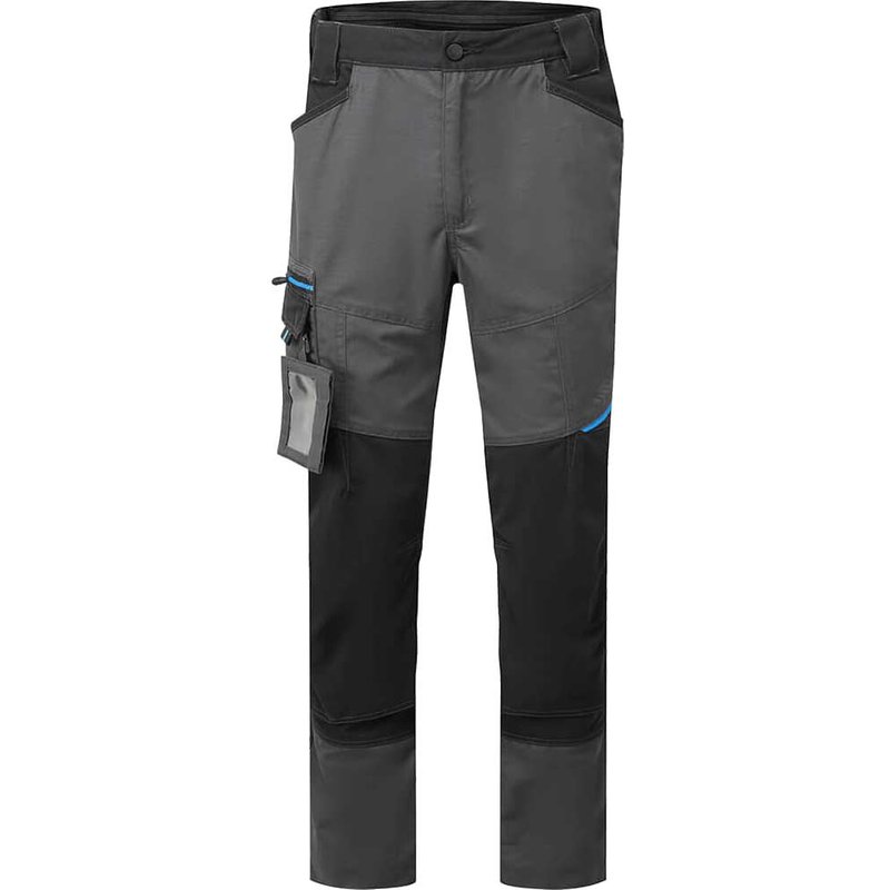 Portwest WX3 Slim Fit Work Trousers with ID Holder Metal Grey 44" 31"