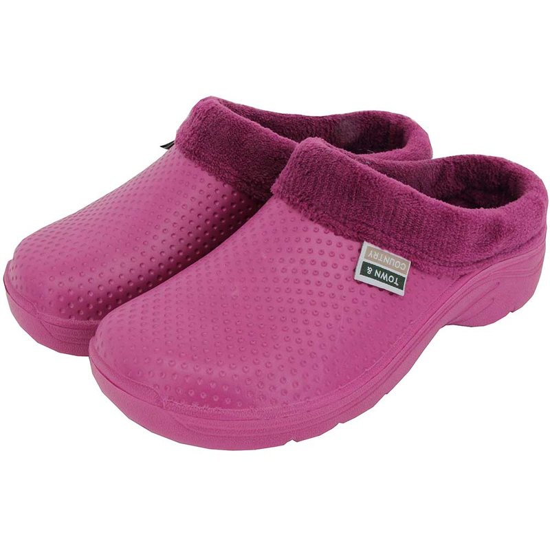 Town and Country Fleecy EVA Cloggies Garden Shoes Raspberry Size 8