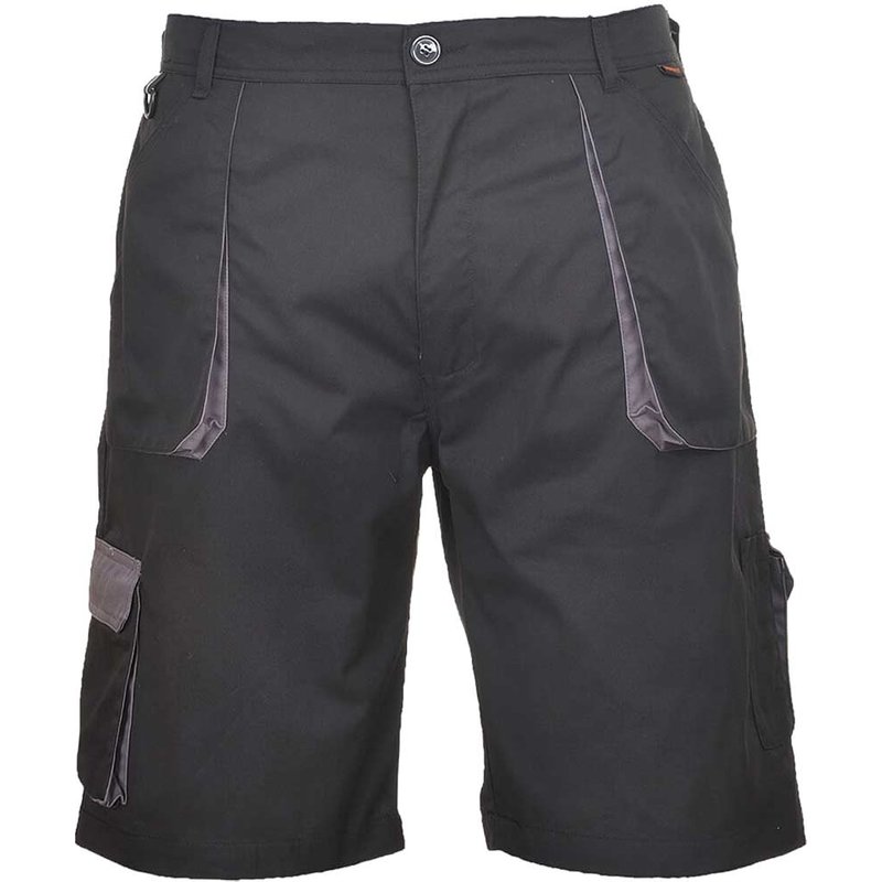 Portwest Mens Texo Contrast Work Shorts Black XS