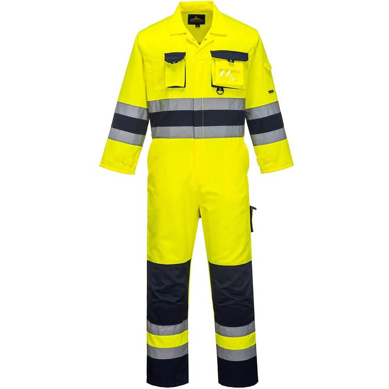 Portwest Nantes Hi Vis Overall Yellow / Navy 3XL