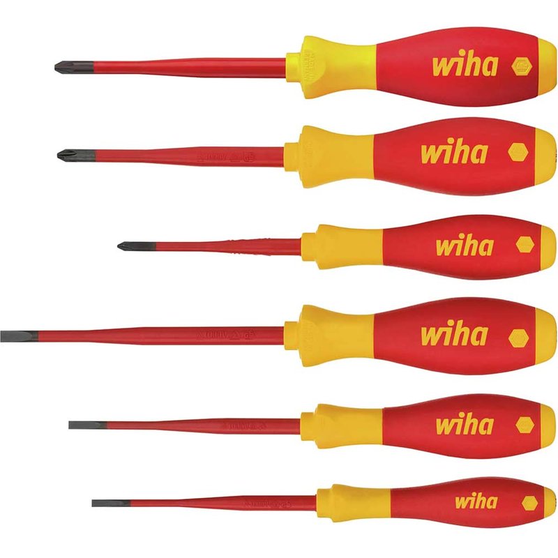 Wiha SoftFinish® electric SL/PH/PZS Screwdriver Set, 6 Piece 38362