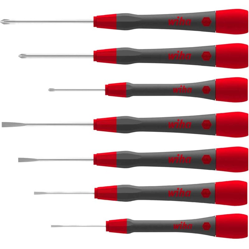 Wiha Picofinish 7 Piece Slotted and Phillips Precision Screwdriver Set