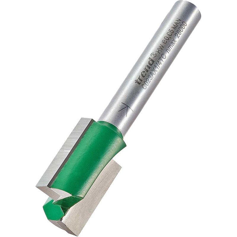 Trend CRAFTPRO Two Flute Straight Router Cutter 14mm 19mm 1/4"