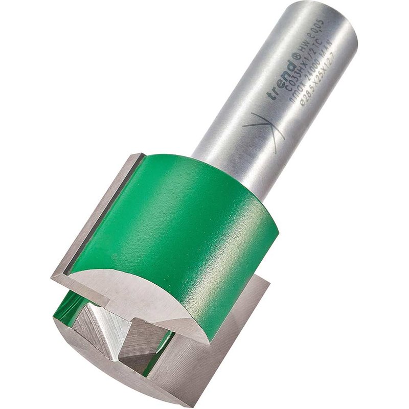 Trend CRAFTPRO Two Flute Straight Router Cutter 28.5mm 25mm 1/2"