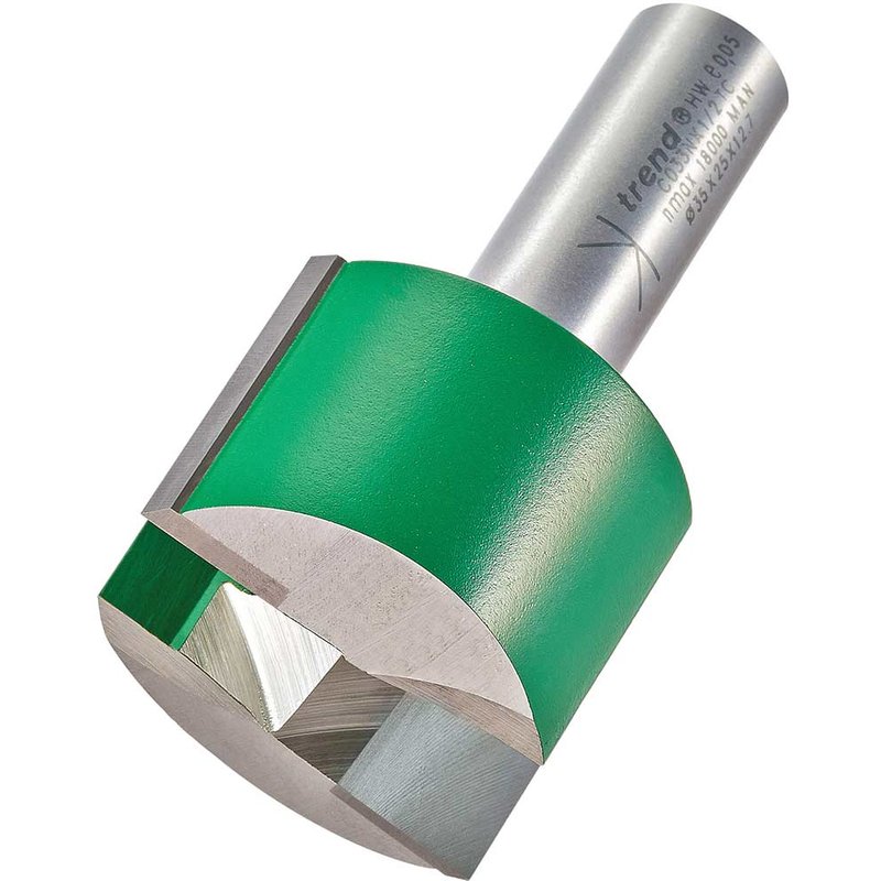 Trend CRAFTPRO Two Flute Straight Router Cutter 35mm 25mm 1/2"