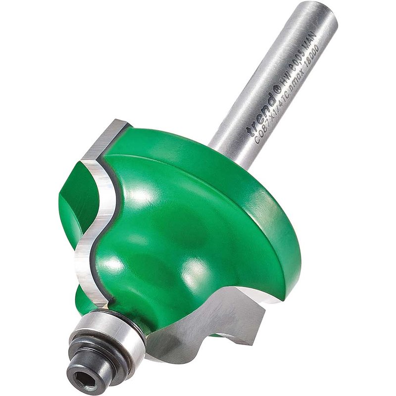 Trend CRAFTPRO Bearing Guided Roman Ogee Router Cutter 6.3mm 22.2mm 1/4"