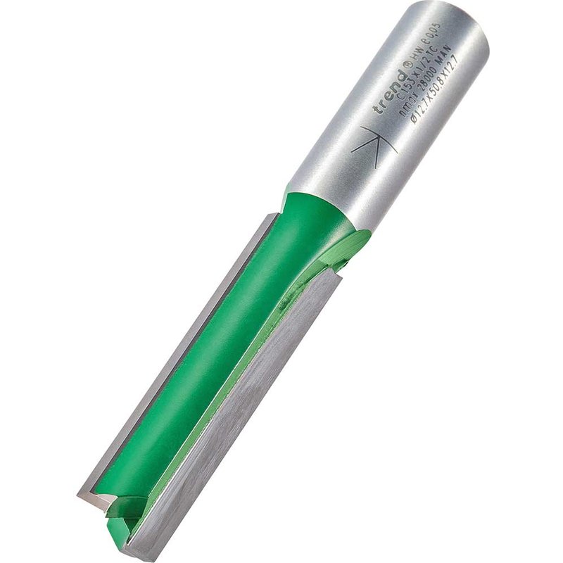 Trend C153 x 1/2 TCT Two Flute Workshop Cutter 12.7 x 50.0mm C153X1/2TC