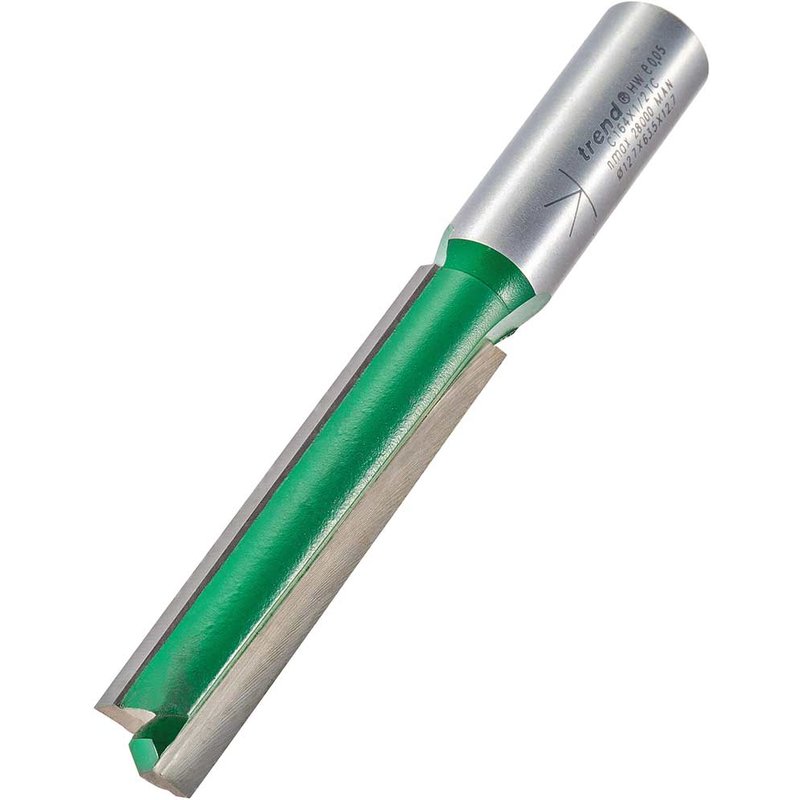 Trend CRAFTPRO Two Flute Straight Router Cutter 12.7mm 63mm 1/2"