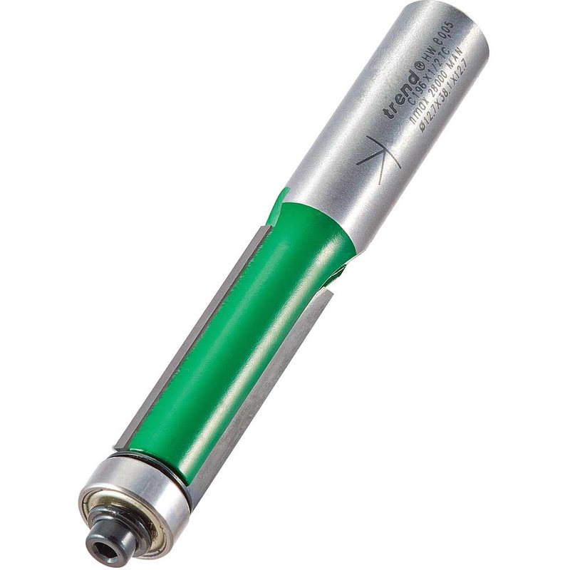 Trend CRAFTPRO Bearing Guided Trimmer Router Cutter 12.7mm 38mm 1/2"