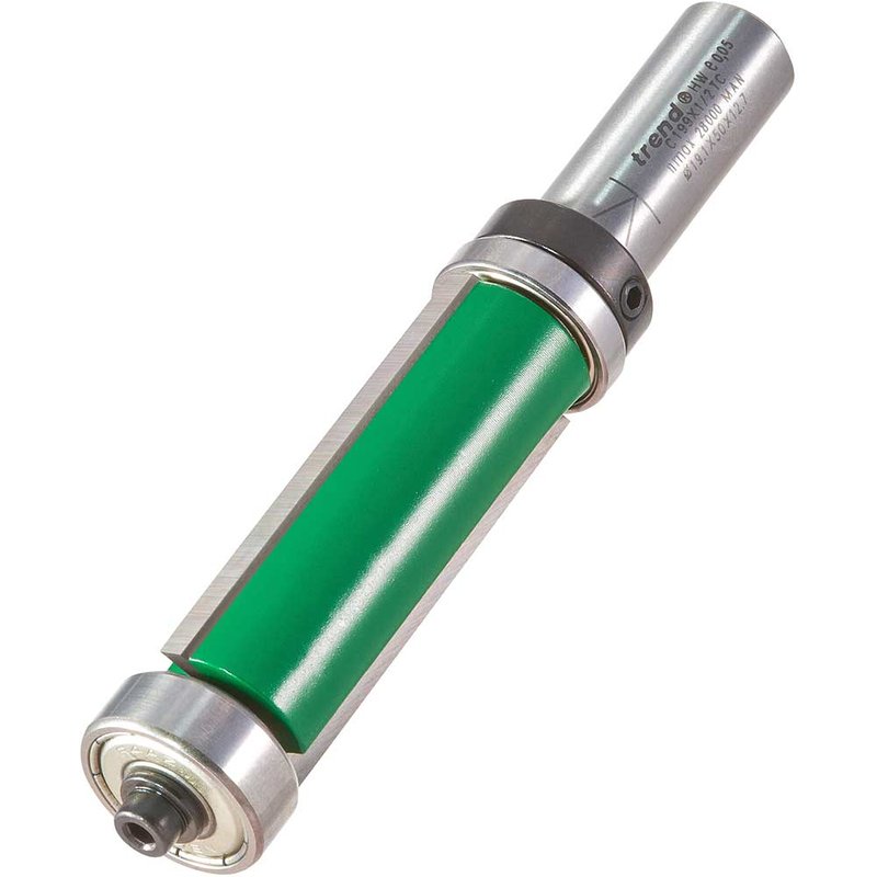 Trend CRAFTPRO Double Bearing Guided Trimmer Router Cutter 19.1mm 50mm 1/2"