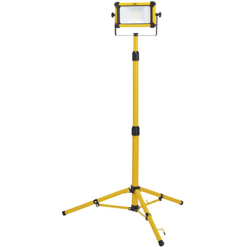 Draper 110V 10W 1100Lm SMD LED Tripod Site Light - Yellow, Yellow