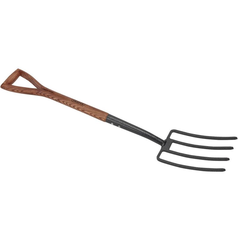 Draper Carbon Steel Garden Fork Ash Handle