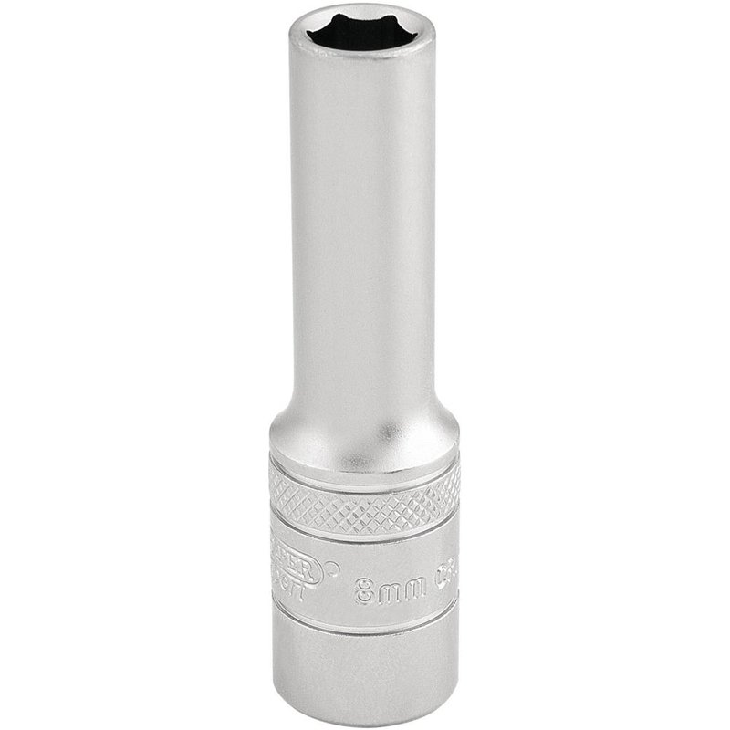 Draper 3/8" Drive Satin Finish Deep Hexagon Socket Metric 3/8" 14mm