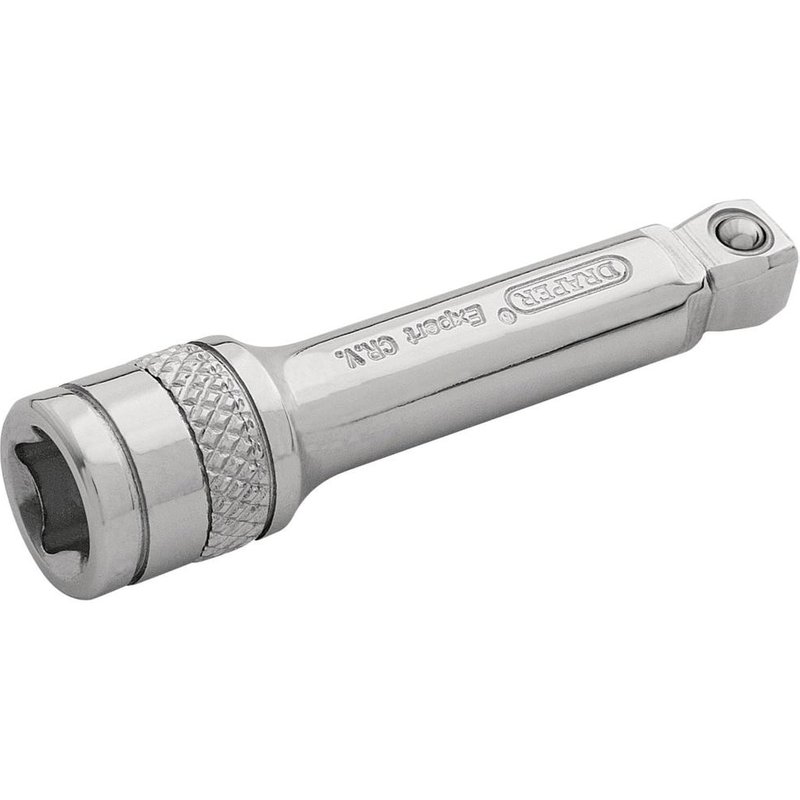 Draper 1/4" Drive Polished Chrome Wobble Socket Extension Bar 1/4" 150mm
