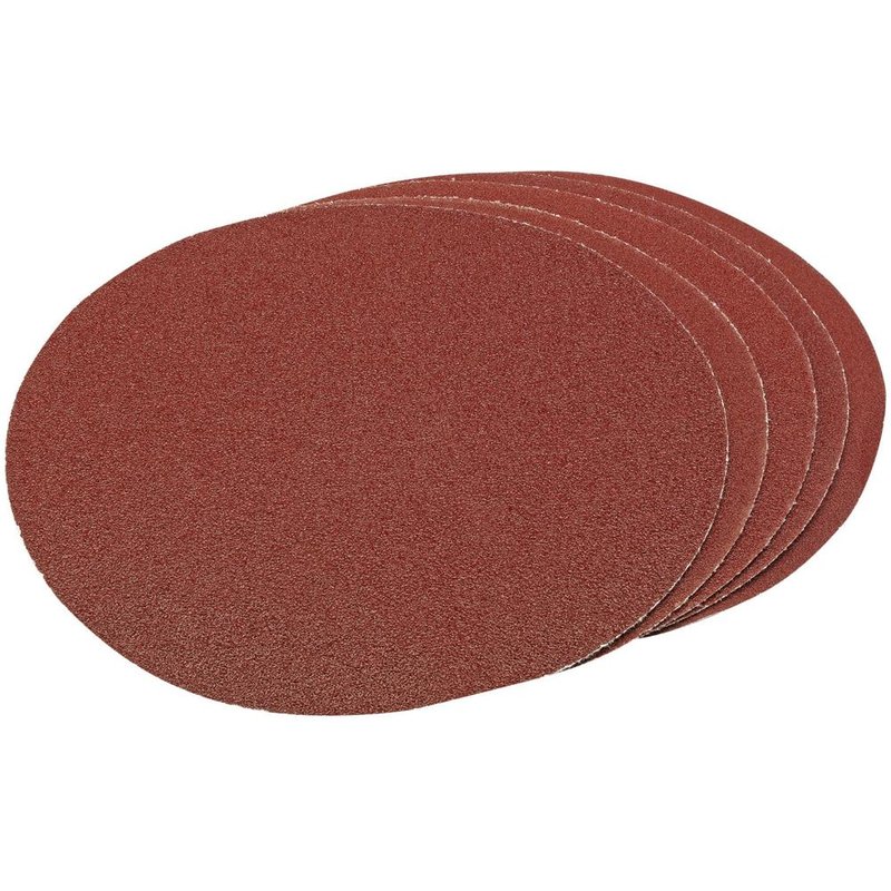 Draper 200mm Diameter Aluminium Oxide Sanding Discs 200mm Assorted Pack of 5